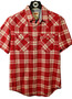Levis Mens Red Small 100% Cotton Short Sleeve Popper Men's Shirt