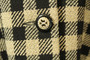 Vintage Ann Harvey Size 24 Checkered Brown/Black Mix Collarless Tweed Jacket