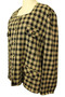 Vintage Ann Harvey Size 24 Checkered Brown/Black Mix Collarless Tweed Jacket
