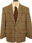 VINTAGE MENS TWEED SMALL 42" SHORT POLO COMPANY BROWN MIX TWEED JACKET