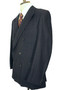 Vtg Chester Barrie Savile Row Blue 42" Double Breasted Pinstripe Tailored Blazer