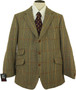 VINTAGE MAGEE JAMES BELL MENS 42" GREEN MIX 3-BUTTON COUNTRY TWEED JACKET