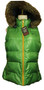 Joules Faux Fur Hooded Size 12 Targa Green Quilted Gilet Vest Bodywarmer
