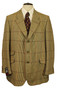 Vintage John G Hardy Green Mix Check 48L Gents Tweed Sporing 3-Button Jacket