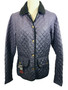Barbour Quilt Ladies Purple/Blue Mix Size 12 Diamond Stitch Quilted Jacket
