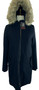 Joules Blue Hooded Faux Size 6 Ladies Wool Navy Blue Winter Ladies Coat