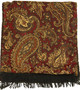 Vintage Scarf Hornes of London Rouge Mix Paisley Wool Gents Backed Scarf