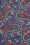 Vintage Tootal Blue Paisley Floral Gold Label Gents British Scarf
