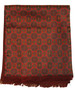 Vintage Salient Rouge Geometric Retro Gents British Wool Backed Fringe Scarf