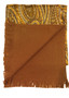 Vtg British Duggie Imperial Bronze Mix Paisley Wool Backed Scarf & Carrying Case