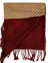 Lloyd Attree & Smith Long Rouge Mix Geometric Mens Wool Backed Scarf