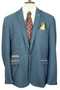 Marc Darcy Blue 48" Dion Modern Tweed Jacket