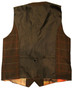 House of Cavani 44R Brown Double Breasted Brown Check  Modern Mens Waistcoat