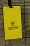 HOUSE OF CAVANI 36R GREY BOX CHECK 2 PIECE SUIT JACKET & WAISTCOAT BNWT