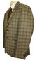 House of Cavani 46R Brown Check Linen Blend Tweed Modern Jacket