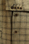 House of Cavani 46R Brown Check Linen Blend Tweed Modern Jacket