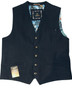 House of Cavani 48R  Blue Mens Modern Tweed Waistcoat
