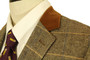 Marc Darcy Messy Check Brown 36R 3/4 Tweed Overcoat