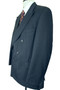 Vintage Daks Blue Double Breasted 46R Pinstripe Suit Mens British Blazer