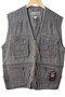 Vintage Jinteo Mens Large Grey Denim Utility Vest
