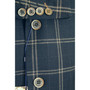 Cavani Mens 40R Blue Beige Check Jacket & Waistcoat Two Piece Suit Set BNWT