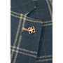 Cavani Mens 40R Blue Beige Check Jacket & Waistcoat Two Piece Suit Set BNWT