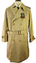 VINTAGE ST MICHAEL BEIGE 38-40" TRENCH COAT DOUBLE BREASTED RAGLAN BELTED COAT