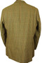 Douglas Gold Green Check 44" Long Teviotex Scottish Tweed Jacket