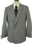 VINTAGE DOUBLE BREASTED BESPOKE CHRIS MACHON  MENS 40" GREY MIX TWEED BLAZER