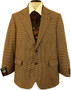 Vintage Dunn & Co Mens 40R Brown Mix Check Tweed Wool Smart Casual Jacket