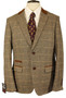 Marc Darcy Brown Check 40R Elbow Patch Modern Tweed Mens Jacket