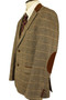 Marc Darcy Brown Check 40R Elbow Patch Modern Tweed Mens Jacket