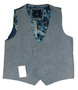 House of Cavani 44R  Double Breasted Light Blue Modern Mens Waistcoat