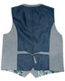 House of Cavani 44R  Double Breasted Light Blue Modern Mens Waistcoat
