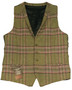 Yourtex Green Windowpane 42" Wool Tweed Waistcoat