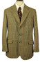 British Vtg Bladen Supasax 40R Tailored Green Mix Tweed Jacket