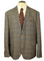 Marc Darcy Jenson Grey Plaid 48"  Modern Tweed Jacket