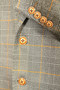 Marc Darcy Jenson Grey Plaid 48"  Modern Tweed Jacket