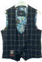 House of Cavani  44" Blue Box Modern Waistcoat BNWT