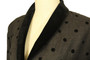 Vintgae Jaeger Ladies Size 16 Poker Dot Grey Black Spotted Velvet Collar Jacket