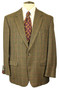 Vintage St Michael 42" Olive Brown Plaid Mens Tweed Jacket