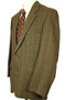 Vintage St Michael 42" Olive Brown Plaid Mens Tweed Jacket
