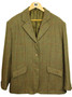 Tagg Ladies Three-Button 42" Green Check Hacking Equestrian Tweed Jacket