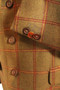 Lubiam Italian Brown Windowpane 44R Mens Tweed Wool Jacket Blazer
