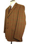 Lubiam Italian Brown Windowpane 44R Mens Tweed Wool Jacket Blazer