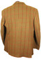 Lubiam Italian Brown Windowpane 44R Mens Tweed Wool Jacket Blazer