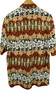 Aloha Hut Mens Large Brown Mix Hawaiian Shirt