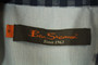 Mens M Ben Sherman Blue Check Shirt Long Sleeve Smart Casual