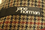 Ladies Check Jane Norman Size 12 Brown Mix Tweed Casual Smart Jacket