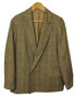 Vintage Equorian Ladies Size 12 Brown Check Plaid Double Breasted Tweed Jacket